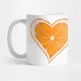 Orange heart Mug